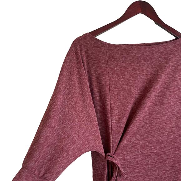 Caslon Womens Maxi Dress XXS Rose Boat Neck Wrap Tie Front Stretch Comfort Vacay - Picture 4 of 9